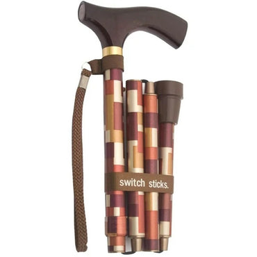 Switch Sticks® Folding Cane Aluminum 32 to 37 Inch Height Maple (1049994_EA)
