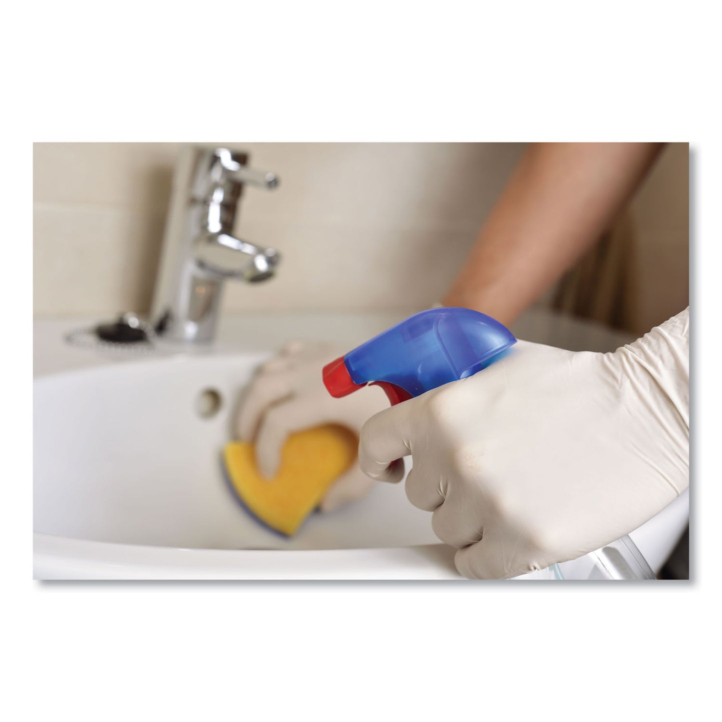 SemperGuard® Latex Gloves, Powdered, X-Large, 4 mil Thick, 9.45" Long, Cream, 100/Box, 10 Boxes/Carton (SEZINDPS105)