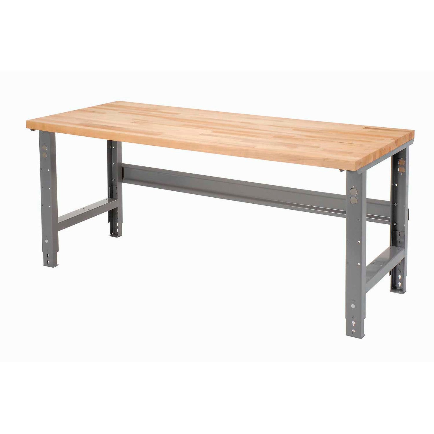Global Industrial Adjustable Height Workbench, 72 x 30", Birch Square Edge, Gray (WB318913GY)