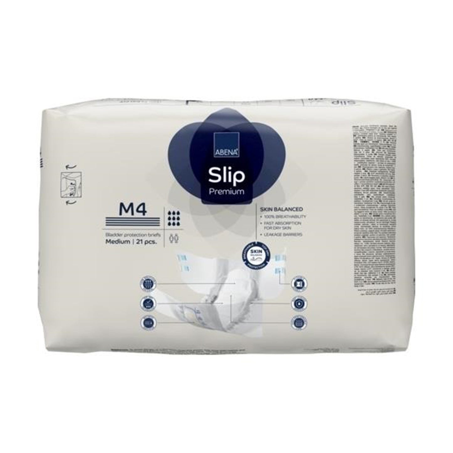 Abena® Slip Premium M4 Unisex Adult Incontinence Brief Medium Disposable Heavy Absorbency (1218203_CS)