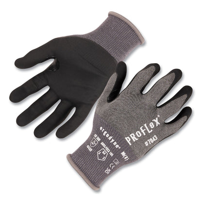 Ergodyne ProFlex 7043 ANSI A4 Nitrile Coated CR Gloves, Gray, Small, 12 Pairs (EGO10512)