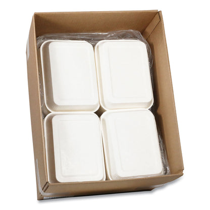 Pactiv Evergreen Pressware Classic Stoneware Dual-Ovenable Paperboard Tray, 45 oz, 9.97 x 7.47 x 1.5, White with Brown Specks, 250/Carton (PCTPCS7014XP)