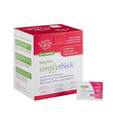 SimplyThick® Easy Mix Food and Beverage Thickener 6 Gram Individual Packet Unflavored Gel IDDSI Level 2 Mildly Thick (1087567_EA)