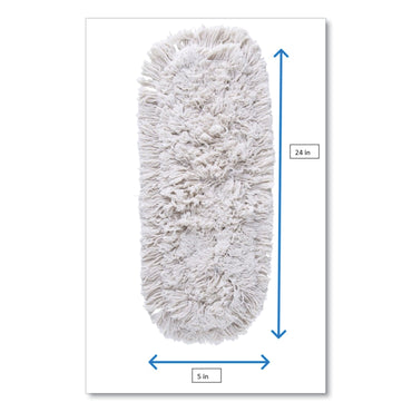 Rubbermaid® Commercial Kut-A-Way Dust Mop Head, Cotton, 24", White, 12/Carton (RCPFGK15300WH00)