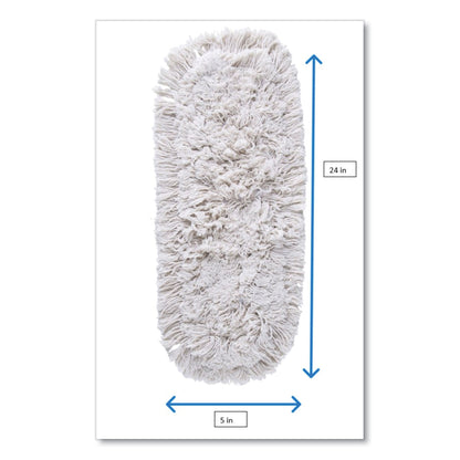 Rubbermaid® Commercial Kut-A-Way Dust Mop Head, Cotton, 24", White, 12/Carton (RCPFGK15300WH00)
