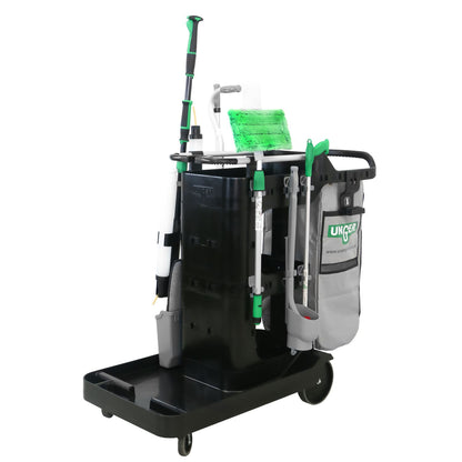 Unger® SpotCleanRx Janitorial Carts, Plastic, 3 Shelves, 23.5 x 25 x 25, Black (UNGCRTSP)