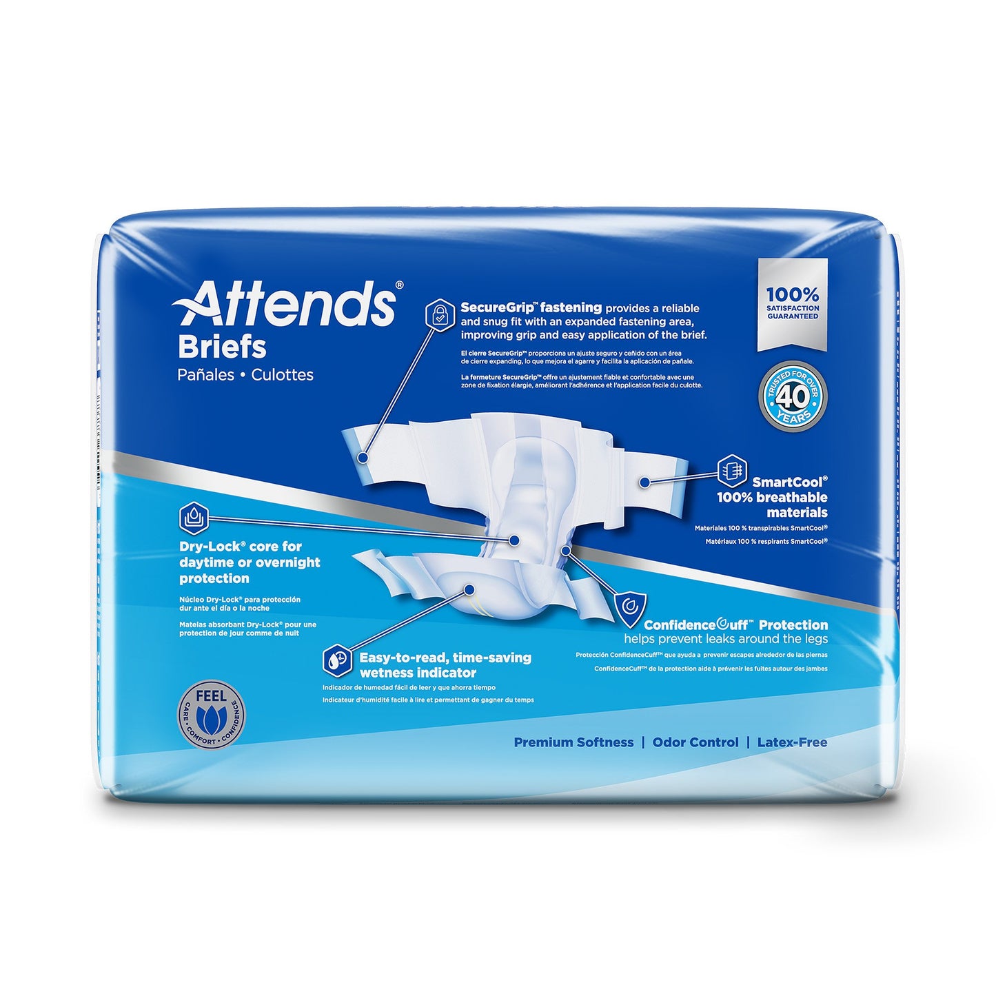 Attends® Advanced Unisex Adult Incontinence Brief X-Large Disposable Heavy Absorbency (950226_BG)