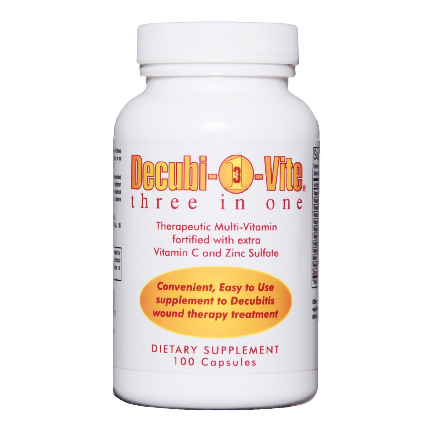 Decubivite® Three In One Multivitamin Supplement Vitamin / Minerals 500 mg Strength Capsule 100 per Bottle (772098_BT)