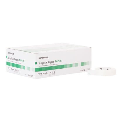 McKesson Medical Tape White 1/2 Inch X 10 Yard Paper NonSterile (455530_CS)