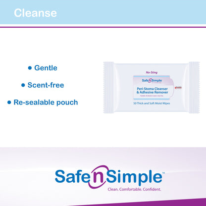 Safe n Simple™ Adhesive Remover Wipe 50 per Pack (704616_PK)