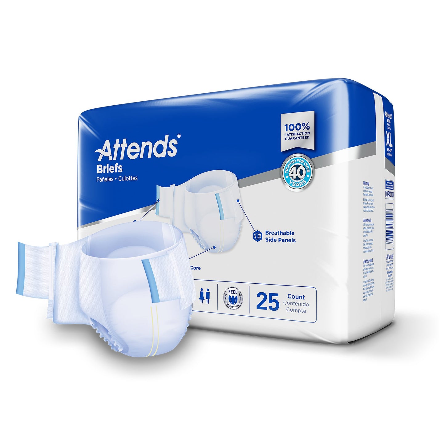 Attends® Care Advanced Unisex Adult Incontinence Brief X-Large Disposable Heavy Absorbency (1247854_BG)