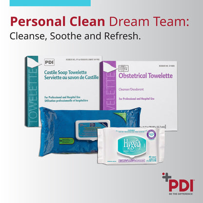 PDI® Castile Soap Towelette Individual Packet Scented 100 Count (120257_BX)