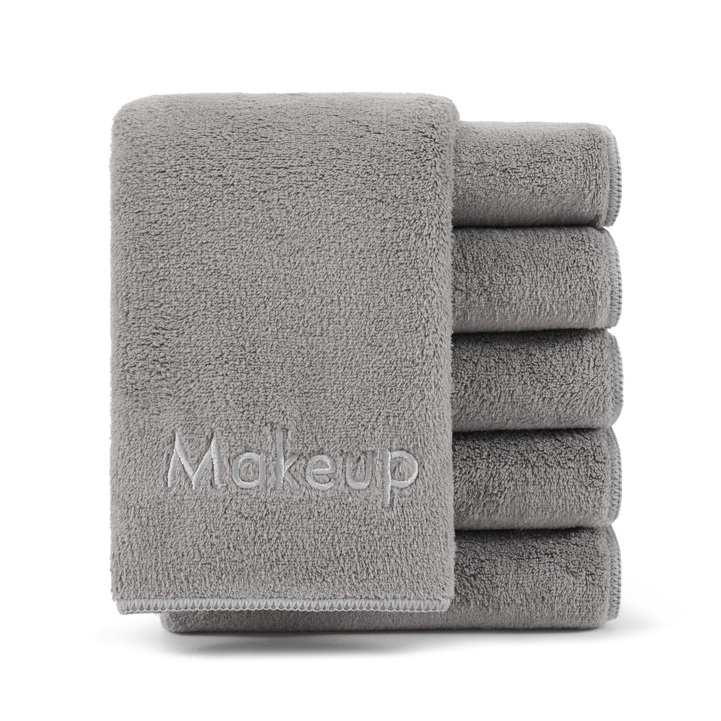 Arkwright Home Bck2U Coral Fleece Makeup Towel 13x13 Grey (6/Pack) (PNP-MU-GREY)