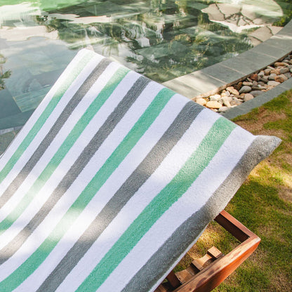 Hospeco® Cabo Cabana Chaise Cover 30x85 Grey/Green, Pack of 2 (CC-CABOCABANA-GY/GR)