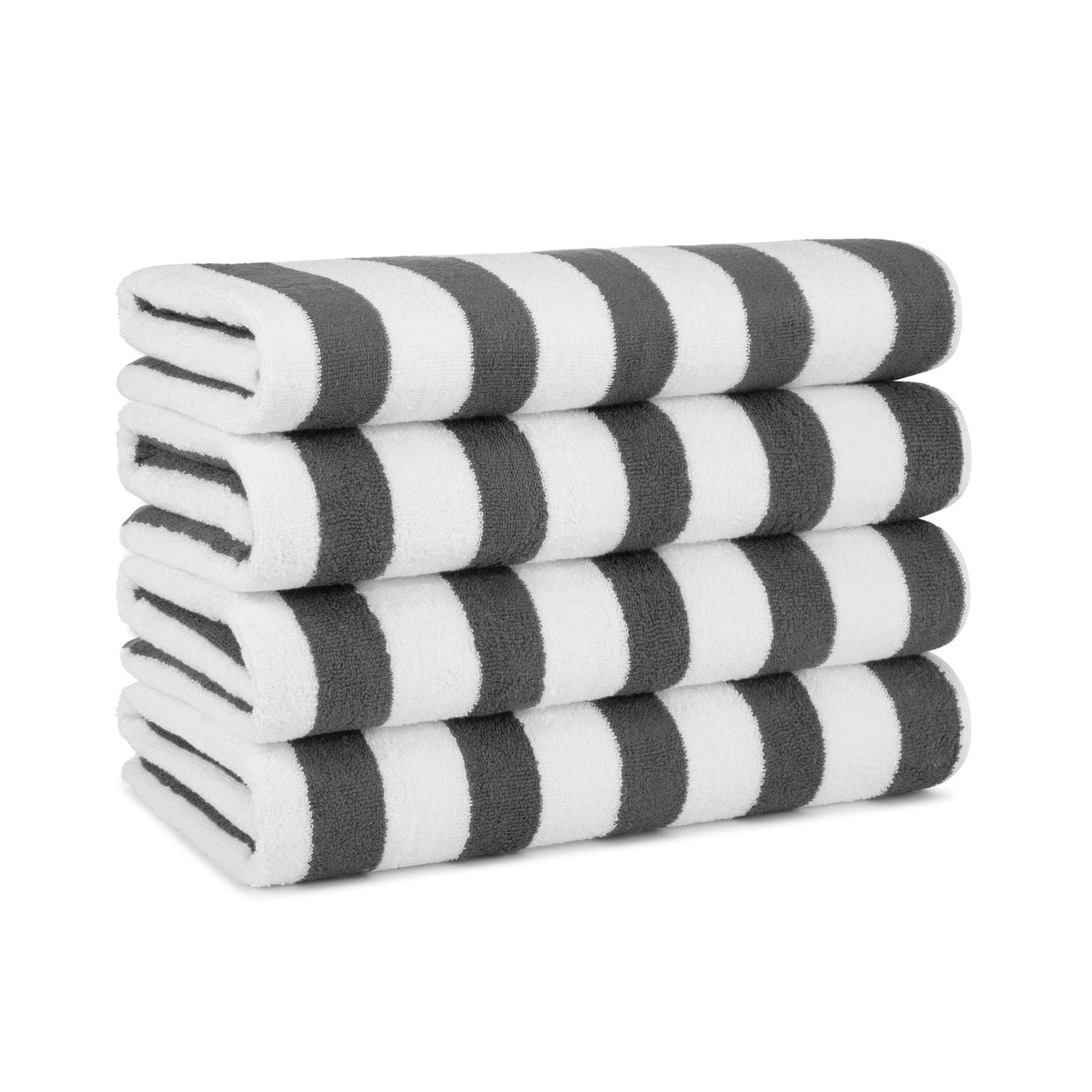Arkwright Home Cali-Cabana Beach Towel 30x60 Gray (4/Pack) (P-CALICABANA-GRY)