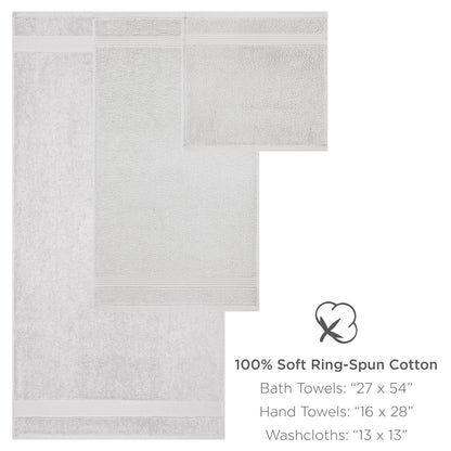 Arkwright Home® Host & Home 6pc Bath Towel Set Ivory, 6/Case Sets (HHBST-6PK-IV-CS)