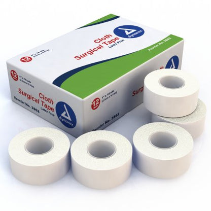 Dynarex® Medical Tape White 1 Inch X 10 Yard Cloth NonSterile (807772_BX)