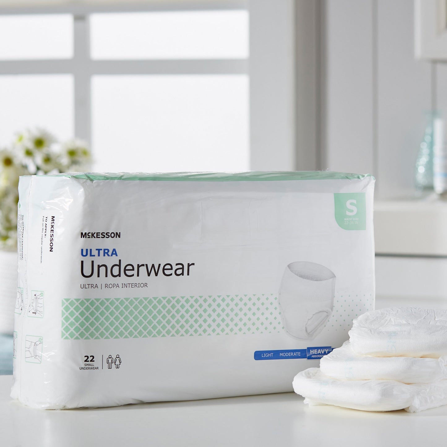 McKesson Ultra Unisex Adult Absorbent Underwear Pull On with Tear Away Seams Small Disposable Heavy Absorbency (884175_CS)
