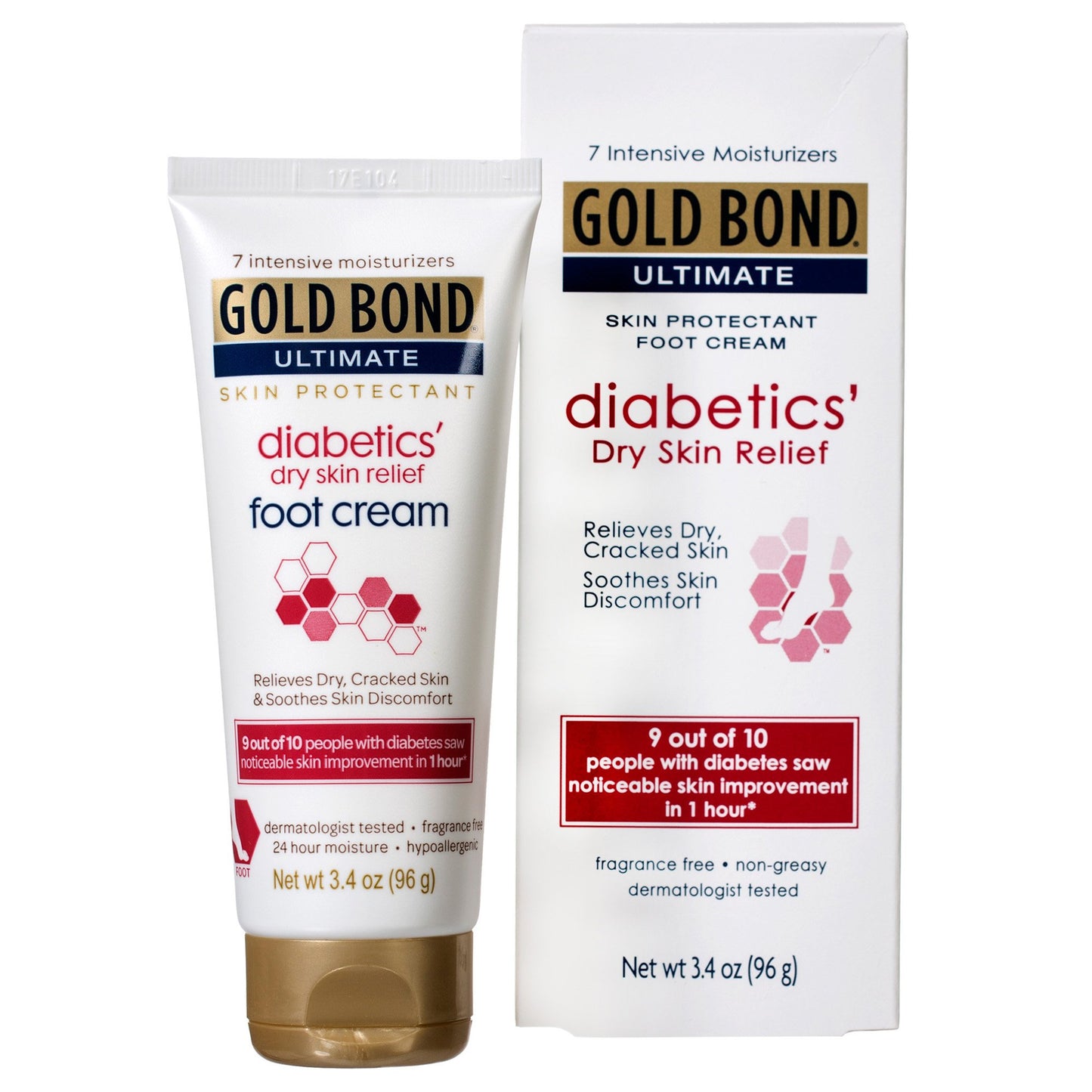 Gold Bond® Ultimate Diabetics' Foot Moisturizer 3.4 oz. Tube Unscented Cream (1030716_EA)