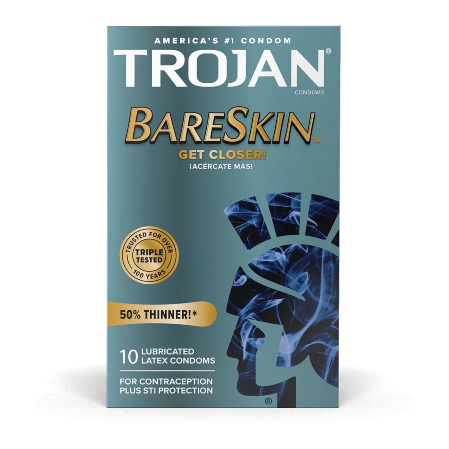 Trojan® Bareskin Condom Lubricated 10 per Box (1193266_BX)
