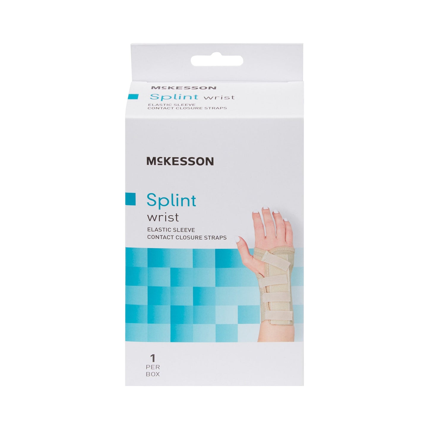 McKesson Wrist Brace Low Profile / Contoured / Wraparound Aluminum / Cotton / Elastic Right Hand Beige Large (1159157_EA)