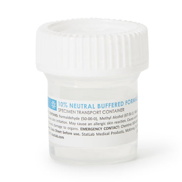 StatClick™ Prefilled Formalin Container 10 mL Fill in 20 mL (0.67 oz.) Screw Cap Warning Label NonSterile (1002261_EA)