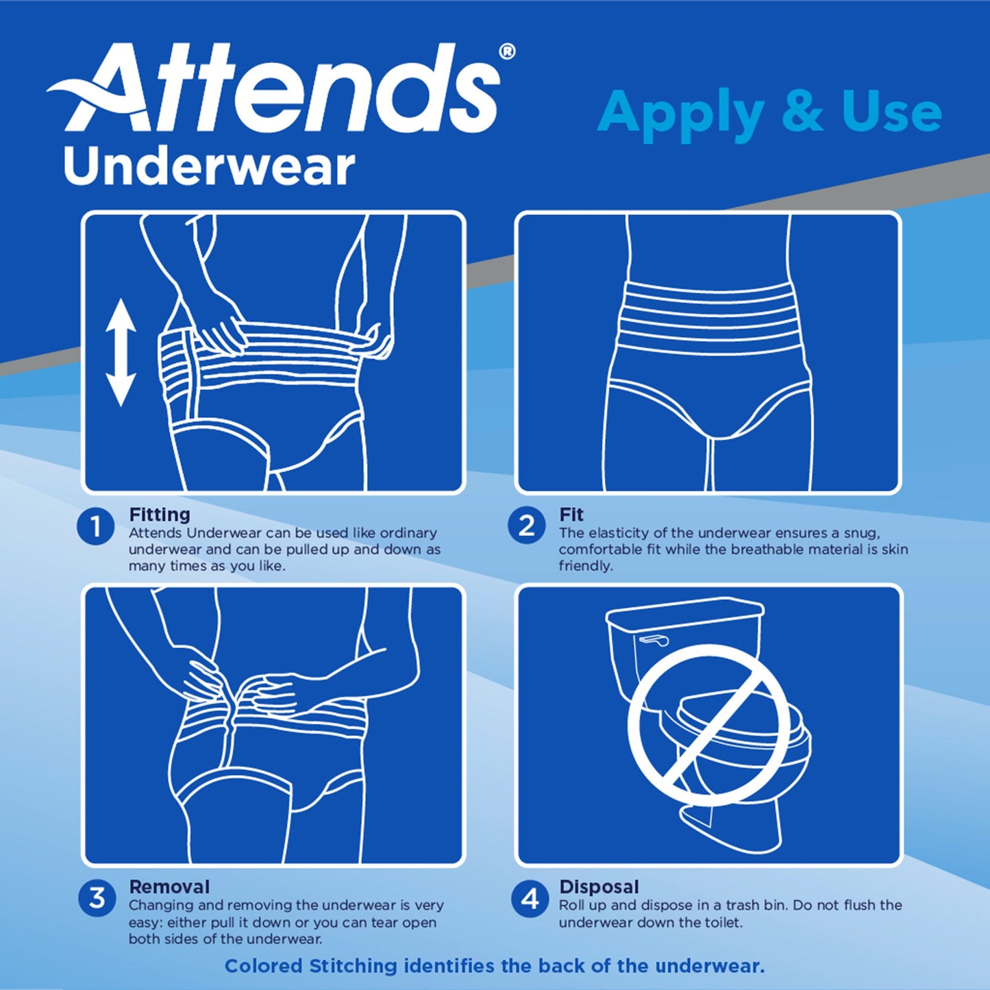 Attends® Bariatric Unisex Adult Absorbent Underwear Pull On with Tear Away Seams 3X-Large Disposable Heavy Absorbency (1184056_PK)