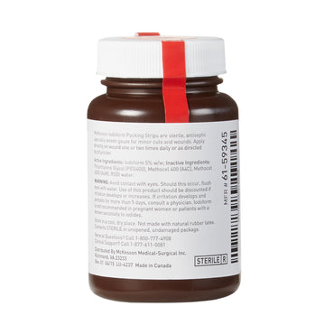 McKesson Wound Packing Strip Iodoform 1 Inch X 5 Yard Sterile Antiseptic (470442_BT)