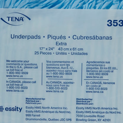 TENA® Extra Disposable Underpad 17 X 24 Inch Polymer Light Absorbency (450010_PK)