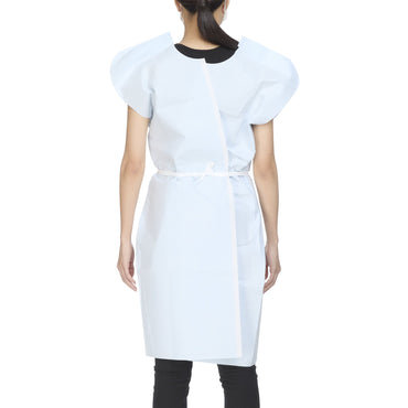 McKesson Patient Exam Gown One Size Fits Most Blue Disposable (145372_CS)