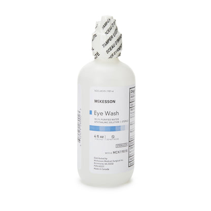McKesson Eyewash Solution Active ingredient: 98.3% Purified Water Inactive ingredients: boric acid, sodium borate, sodium chloride 4 oz. Squeeze Bottle (1188885_CS)