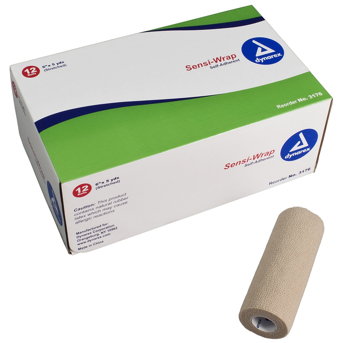 Sensi-Wrap Cohesive Bandage 6 Inch X 5 Yard Self-Adherent Closure Tan NonSterile Standard Compression (795673_EA)