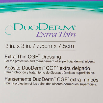 DuoDERM® Extra Thin CGF® Thin Hydrocolloid Dressing Film Backing 3 X 3 Inch Square Hydrocolloid / Film (205195_BX)