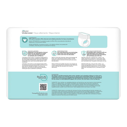 Tranquility® Essential Unisex Adult Absorbent Underwear Pull On with Tear Away Seams Medium Disposable Heavy Absorbency (418716_BG)