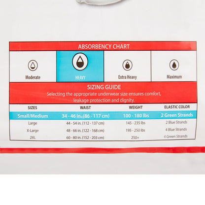 Sure Care™ Plus Unisex Adult Absorbent Underwear Pull On with Tear Away Seams Medium Disposable Heavy Absorbency (829959_CS)
