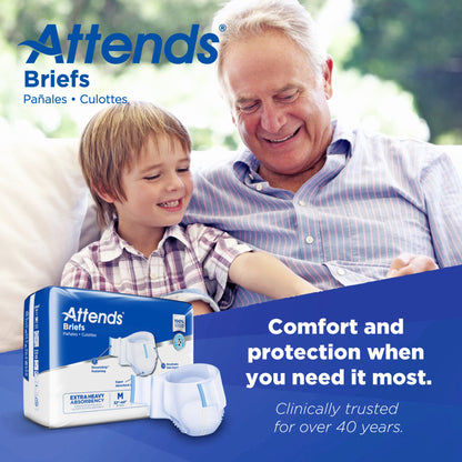 Attends® Care Advanced Unisex Adult Incontinence Brief Medium Disposable Heavy Absorbency (955307_CS)