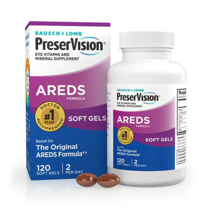 PreserVision® Areds Vitamin Supplement Beta-Carotene / Vitamin C 4,296 mcg - 226 mg Strength Capsule 120 per Bottle (1231917_BT)