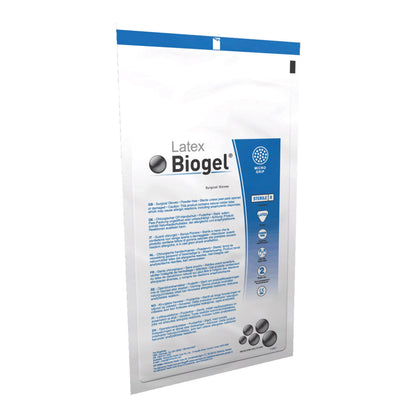 Biogel® M Surgical Glove Size 7.5 Sterile Latex Standard Cuff Length Micro-Textured Straw Not Chemo Approved (195117_CS)