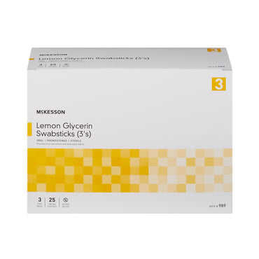 McKesson Lemon Glycerin Swabstick Rayon Tip 3 per Pack (877336_EA)