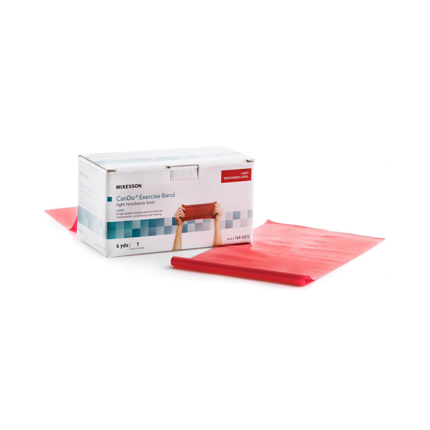 McKesson CanDo® Exercise Resistance Band Red 5 Inch X 6 Yard Light Resistance (1073305_EA)