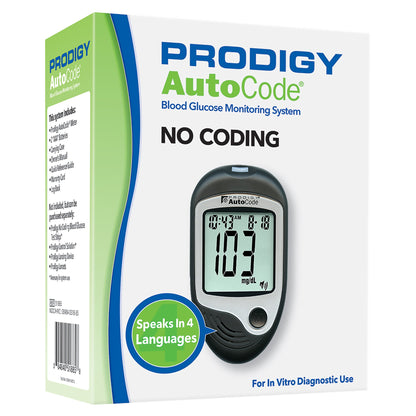 Prodigy® Blood Glucose Meter 7 Second Results Stores up to 450 Results No Coding Required (842600_EA)