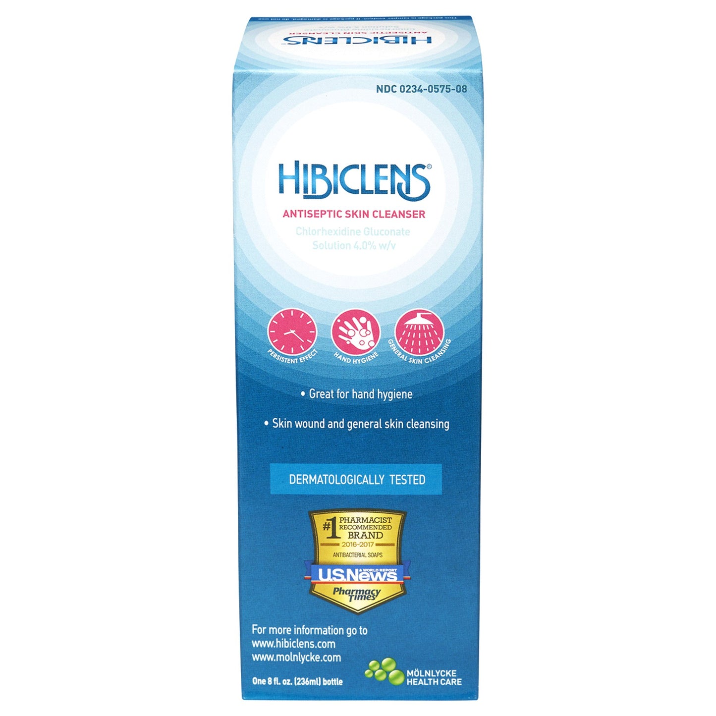 Hibiclens® Antiseptic / Antimicrobial Skin Cleanser 8 oz. Bottle 4% Strength CHG (Chlorhexidine Gluconate) NonSterile (81477_EA)