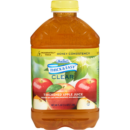 Thick & Easy® Thickened Beverage 46 oz. Bottle Apple Flavor Liquid IDDSI Level 3 Moderately Thick/Liquidized (797170_CS)