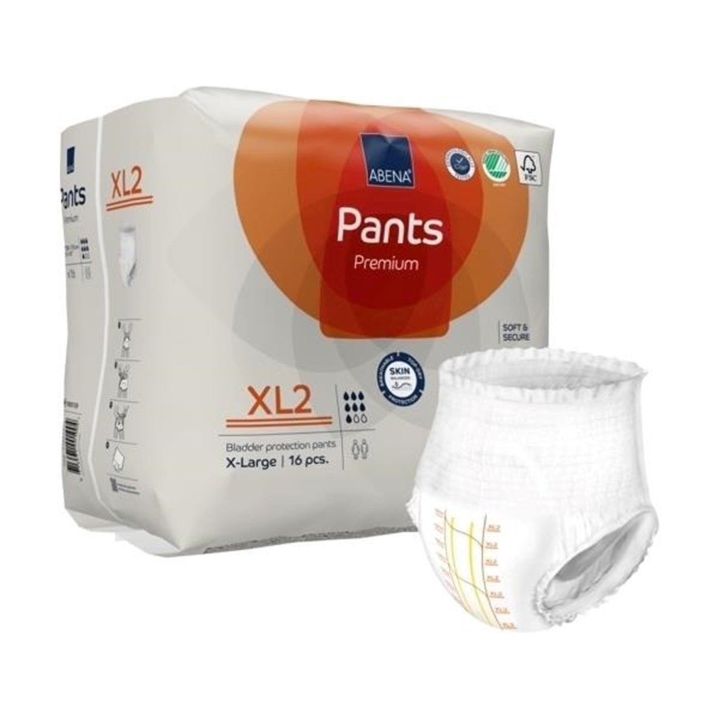 Abena® Premium Pants XL2 Unisex Adult Absorbent Underwear Pull On with Tear Away Seams X-Large Disposable Heavy Absorbency (1218237_PK)