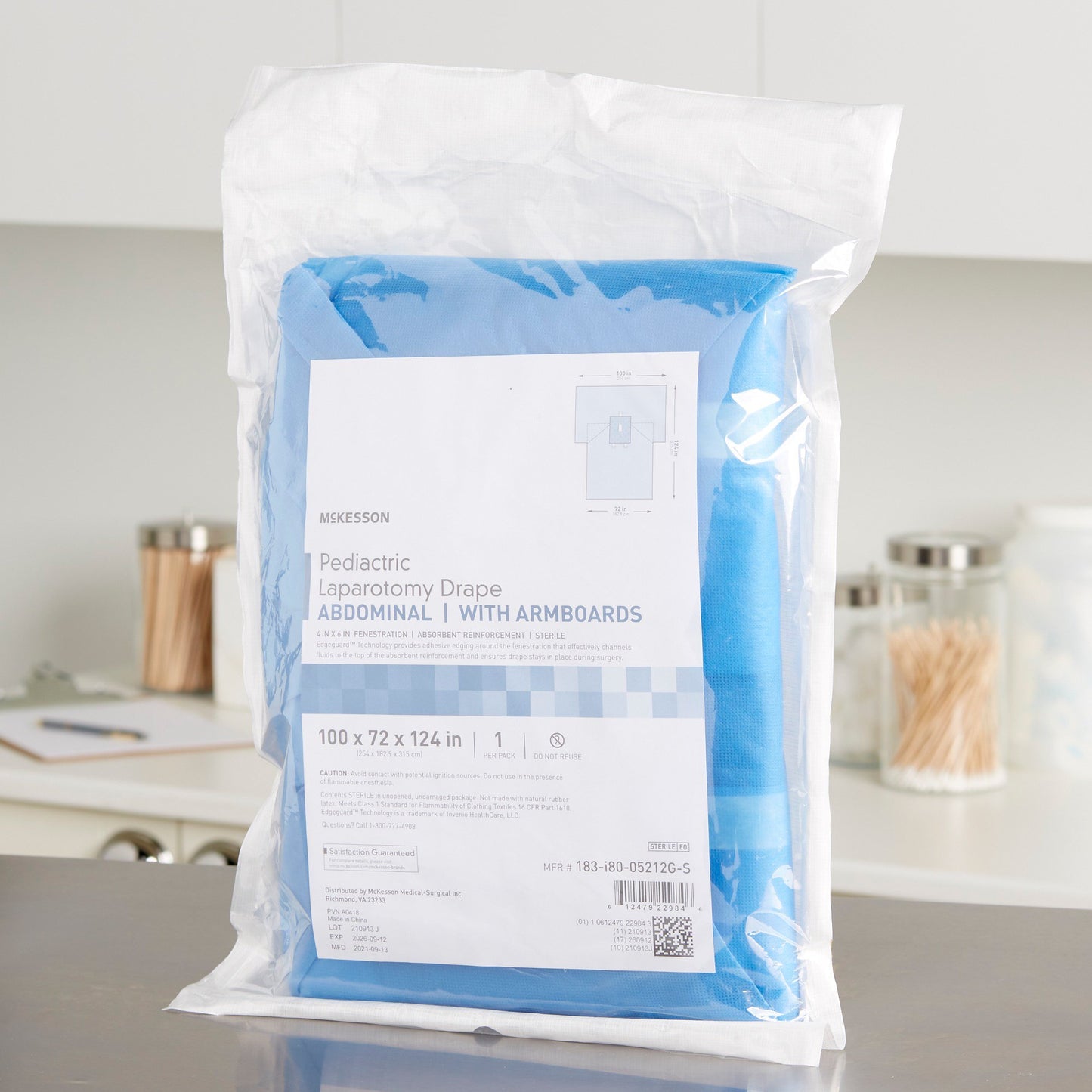 McKesson Abdominal Drape Pediatric Laparotomy Drape 100 W X 72 W X 124 L Inch Sterile (1101273_PK)