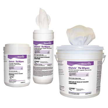 Diversey™ Oxivir® Tb Surface Disinfectant Cleaner Premoistened Hydrogen Peroxide Based Manual Pull Wipe 60 Count Canister Unscented NonSterile (880425_CS)