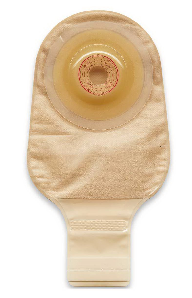 Esteem® + Flex Ostomy Pouch One-Piece System Convex V1, Pre-Cut 1 Inch Stoma Drainable (1075739_BX)