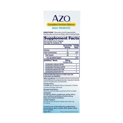 AZO® Dietary Supplement Capsule 30 per Box (1268936_BX)