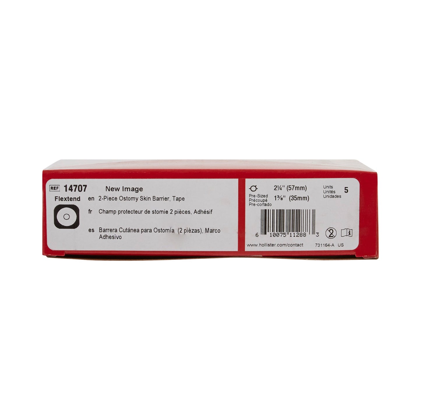 New Image™ Flextend™ Ostomy Barrier Precut, Extended Wear Adhesive Tape 57 mm Flange Red Code System Hydrocolloid 1-3/8 Inch Opening (505947_BX)