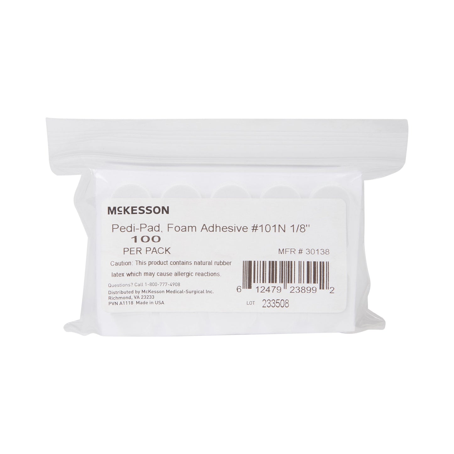 McKesson Pedi-Pad Protective Pad Size 101-Narrow Adhesive Foot (1111083_PK)